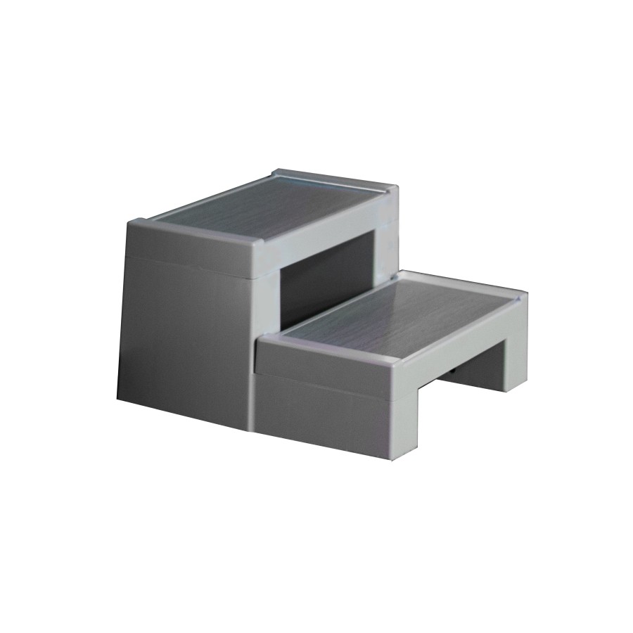Whirlpool-Treppe, 2-stufig, 70 x 62 cm – Lunar Grey